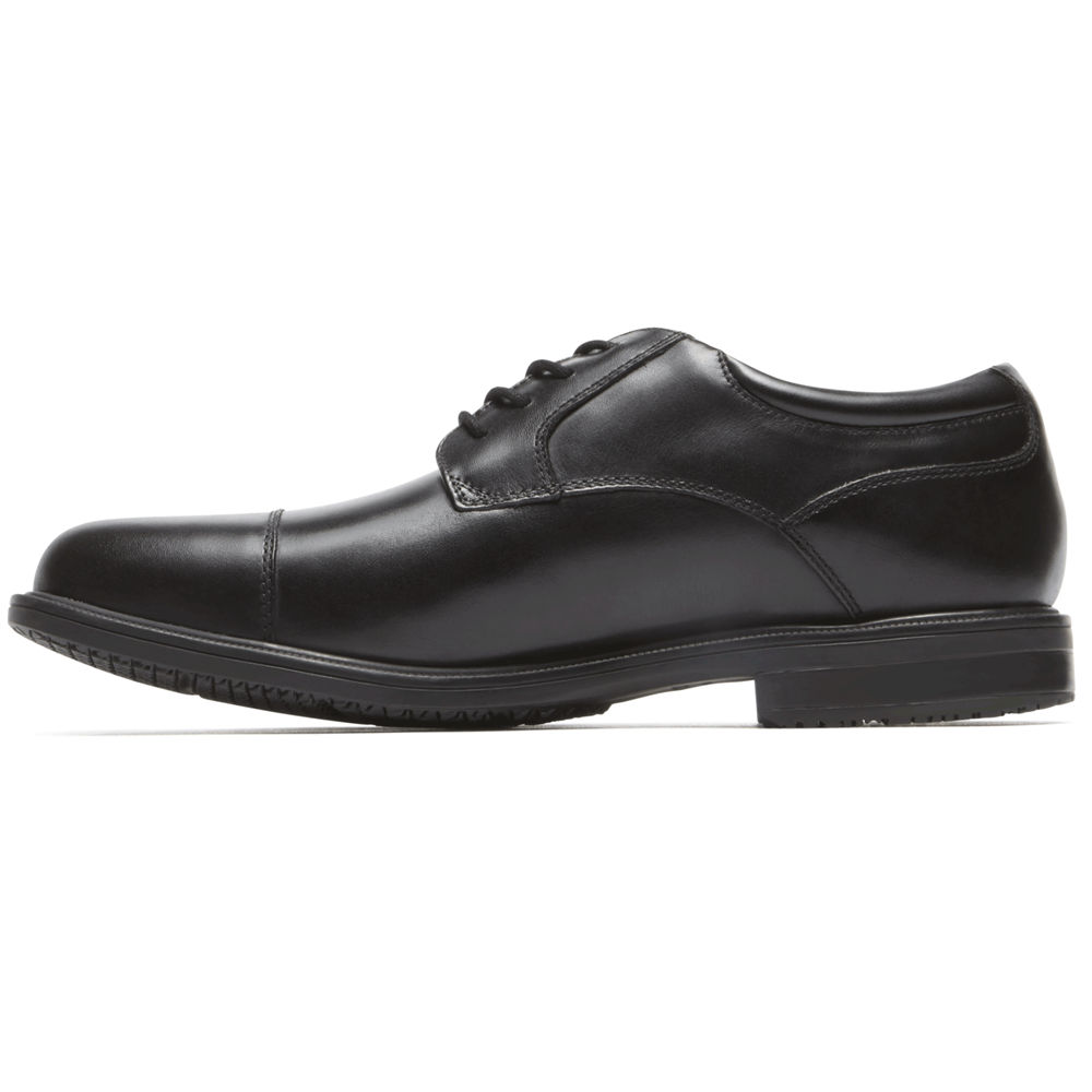 Rockport Mens Essential Details II Cap Toe - Dress Shoes Black - JZD094521